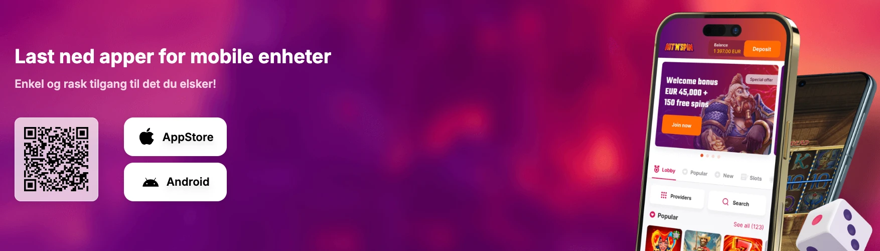 HitnSpin mobilopplevelse